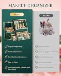 CoralHouse Large Green Makeup Organizer Box