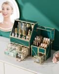 CoralHouse Large Green Makeup Organizer Box
