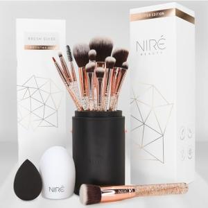 Niré Beauty 15-Piece Glitter Makeup Brush Set