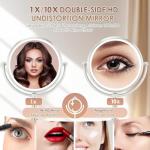 VESAUR 11" Lighted Double-Sided Makeup Mirror