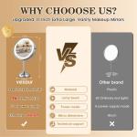 VESAUR 11" Lighted Double-Sided Makeup Mirror