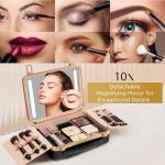 NJ GLAM Portable Makeup Case with Lighted Mirror