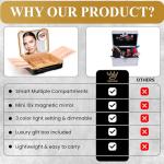 NJ GLAM Portable Makeup Case with Lighted Mirror