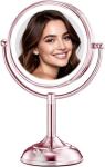Rose Gold Lighted Double-Sided Makeup Mirror