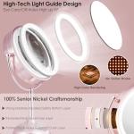 Rose Gold Lighted Double-Sided Makeup Mirror