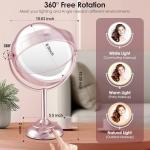 Rose Gold Lighted Double-Sided Makeup Mirror