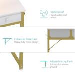 Lufeiya White Makeup Vanity with Lights and Chair