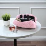 Plush Pink Sherpa Makeup and Hair Tool Bag