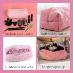 Plush Pink Sherpa Makeup and Hair Tool Bag