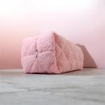 Plush Pink Sherpa Makeup and Hair Tool Bag