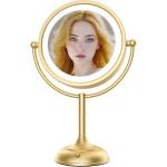 Gold Lighted Vanity Makeup Mirror with 10X Magnification