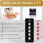 NJ GLAM LED Travel Makeup Case with Mini Mirror