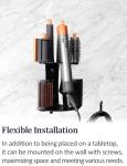 Nekuma Curling Iron Holder Attachments Compatible with Dyson Airwrap Organizer Stand on Desktop, Hair Wrap Storage Rack Accessories Wall Mounted for home / Bathroom