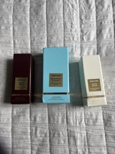 Tom Ford Mandarino, Jasmin Rouge, White Suede Set