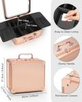 Rose Gold Makeup Bag with LED Mirror