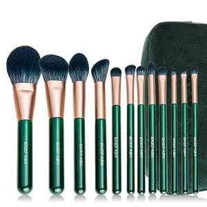 ENZO KEN Emerald Green Goat Hair Makeup Brush Set