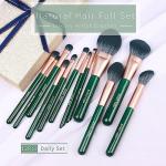 ENZO KEN Emerald Green Goat Hair Makeup Brush Set