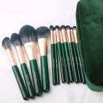 ENZO KEN Emerald Green Goat Hair Makeup Brush Set