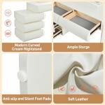 Luxury Leather Makeup Vanity Desk with LED Mirror