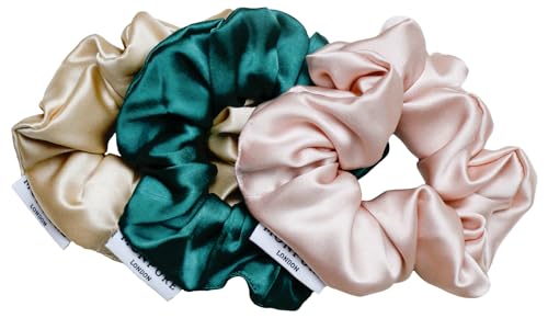 Luxurious Silk Scrunchie Trio for Style and Protection