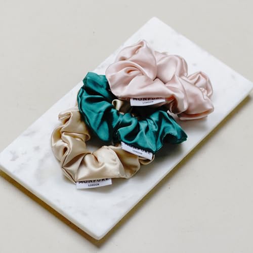 Luxurious Silk Scrunchie Trio for Style and Protection