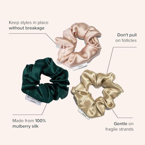 Luxurious Silk Scrunchie Trio for Style and Protection