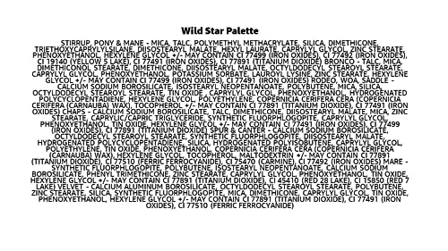 Wild Star Luxury Pigment Palette