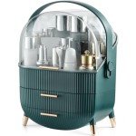 Premium 2-Layer Makeup Organizer with Transparent Cover