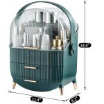 Premium 2-Layer Makeup Organizer with Transparent Cover