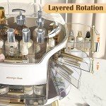 Elegant Makeup & Skincare Organizer with Lid & Drawers