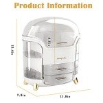 Elegant Makeup & Skincare Organizer with Lid & Drawers