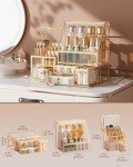 Elegant Glass Makeup Organizer for Vanity and Dresser