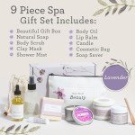 Lavender Spa Gift Set for Women - 9 Pieces