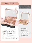 ROWNYEON Portable Makeup Case with Lighted Mirror