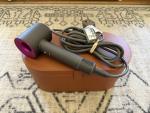 Dyson Hair Dryer with Leather Case & Curling Iron