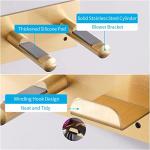 Gold Stainless Steel Wall-Mounted Hair Dryer Holder
