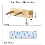 Gold Stainless Steel Wall-Mounted Hair Dryer Holder