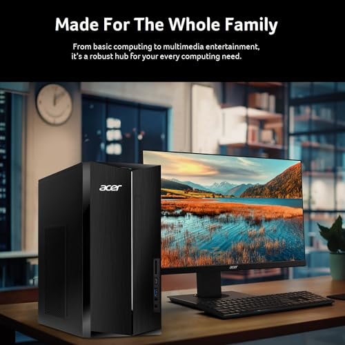 acer Aspire Business Desktop | 13th Gen Intel Core i5-13400 Processor | Windows 11 Pro | 2*HDMI | USB A&C | WiFi 6E+Bluetooth 5.1 | SD Card Reader | Keyboard+Mouse (16GB RAM | 1TB SSD), Black