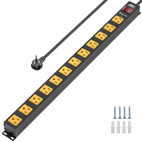 Heavy Duty 12 Outlet Surge Protector Power Strip