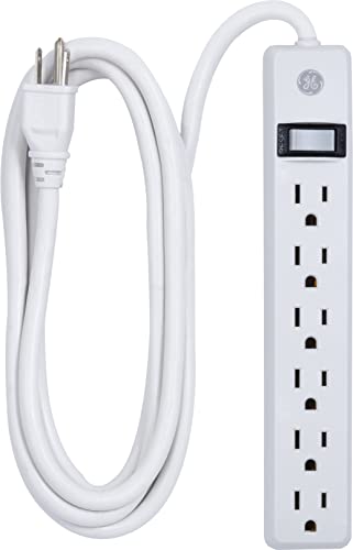 GE 6-Outlet Power Strip with 8 Ft Cord