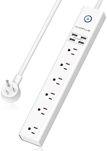 10Ft Surge Protector Power Strip with USB Charging