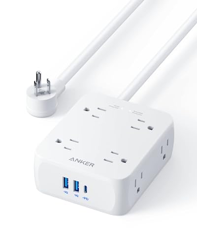 Anker 5Ft Power Strip with USB Ports