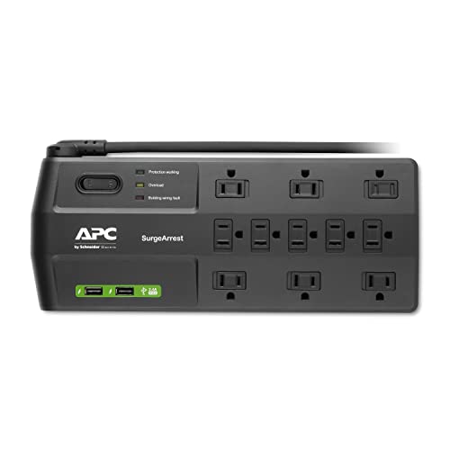 APC 11-Outlets Surge Protector with USB Ports