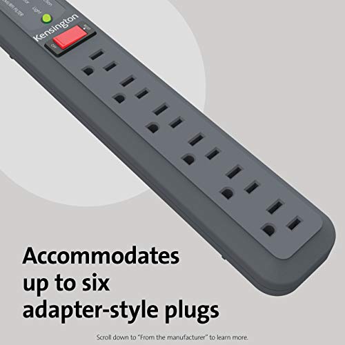 Kensington 6 Outlet 15ft Surge Protector Power Strip