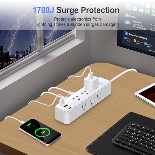 12-in-1 Surge Protector Power Strip with USB Ports
