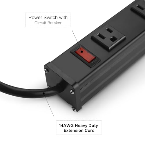 Heavy Duty 16 Outlet Metal Power Strip