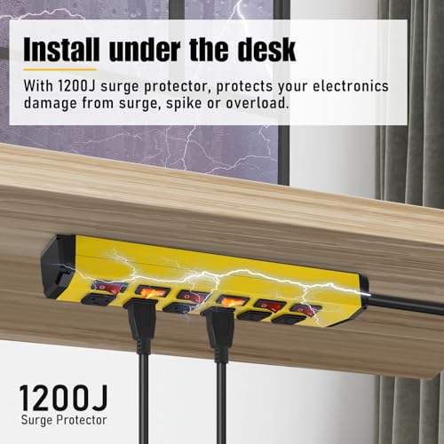 ANNQUAN 6-Outlet Power Strip with Individual Switches