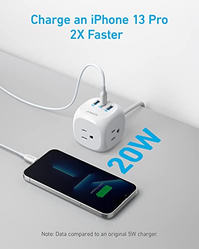 Anker 20W USB-C Power Strip with 3 Outlets