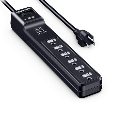 Amazon Basics 6-Outlet Surge Protector Power Strip