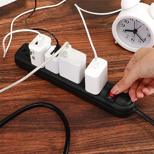 Hoteam 10-Pack 6 Outlet Surge Protector Power Strips
